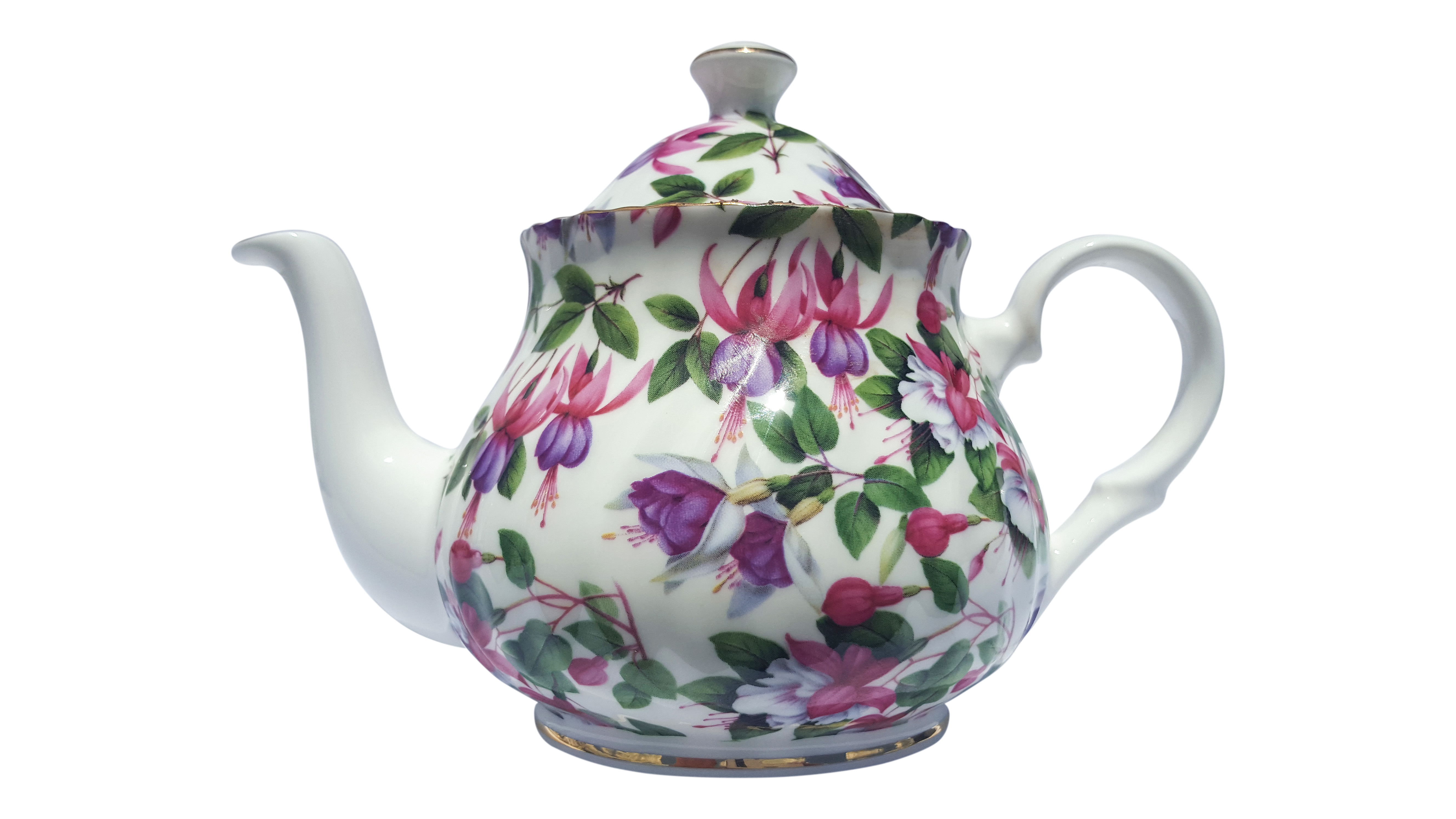 Fuchsia Bloom Chintz 2 Cup Teapot